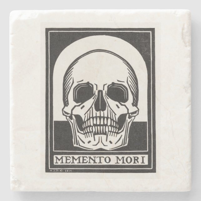 Memento Mori Skull Art Stenunderlägg (Framsidan)