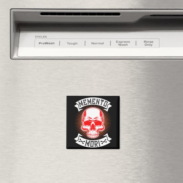 Memento Mori Skull Din tid kommer att kom Magnet (In Situ (Dishwasher))