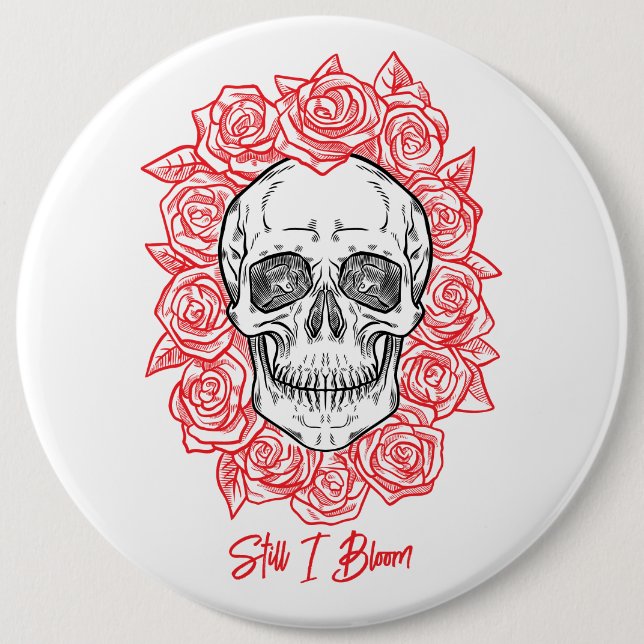 Memento Mori! Skull och Ro, Hand plockade Knapp (Framsida)