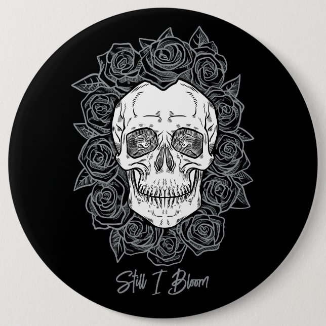 Memento Mori! Skull och Ro, Hand plockade Knapp (Framsida)