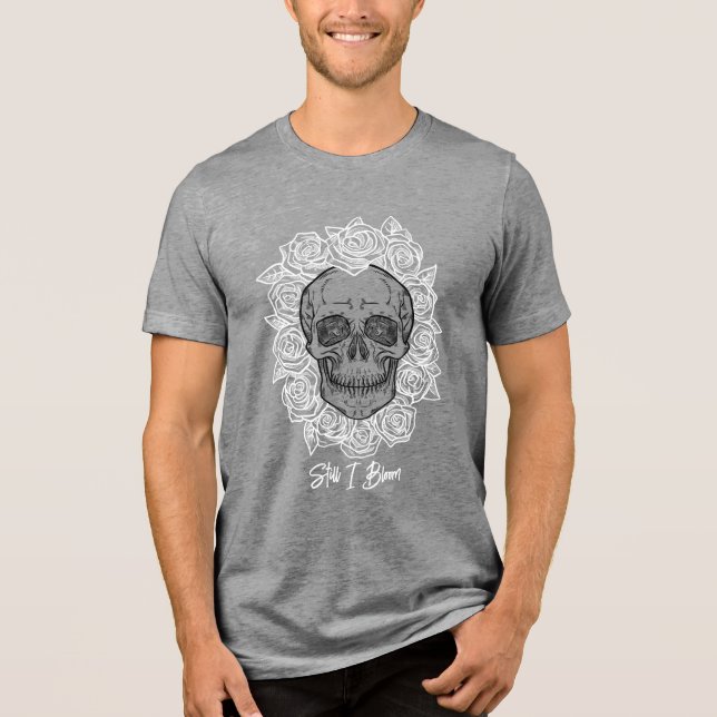 Memento Mori! Skull och Ro, Hand plockade T Shirt (Framsida)
