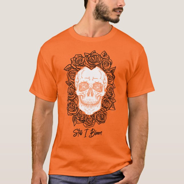Memento Mori! Skull och Ro, Hand plockade T Shirt (Framsida)