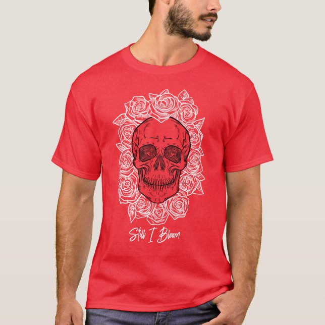 Memento Mori! Skull och Ro, Hand plockade T Shirt (Framsida)