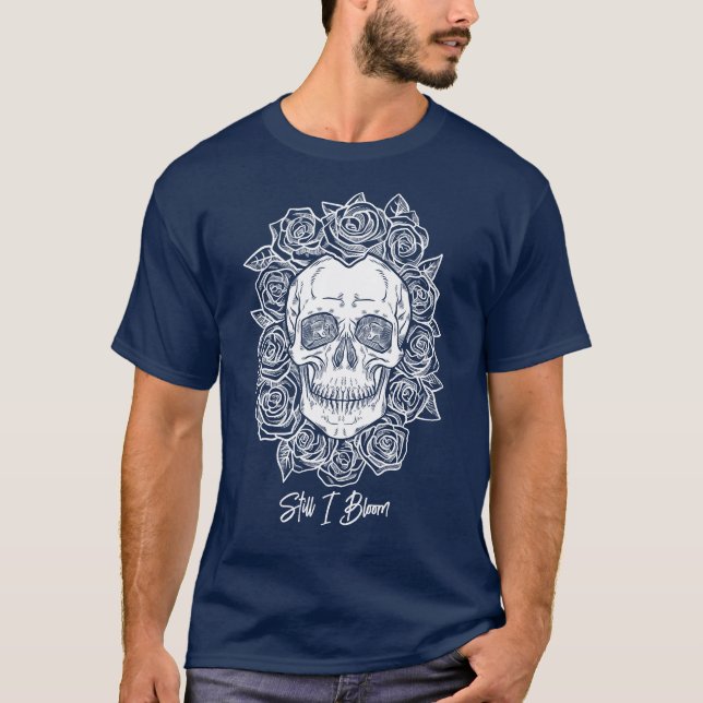 Memento Mori! Skull och Ro, Hand plockade T Shirt (Framsida)