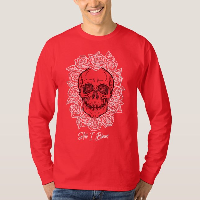 Memento Mori! Skull och Ro, Hand plockade T Shirt (Framsida)
