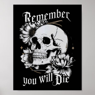 Memento Mori Skull Stoic Philosophy Manar Women La Poster