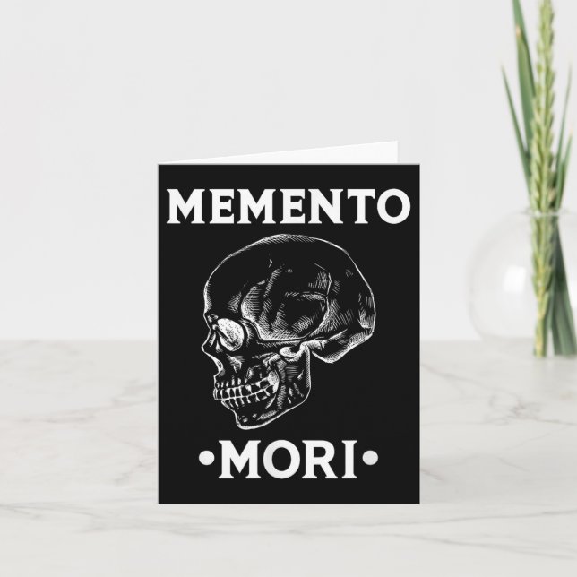 Memento Mori Skull Stoicism Philosophy Kort (Framsida)