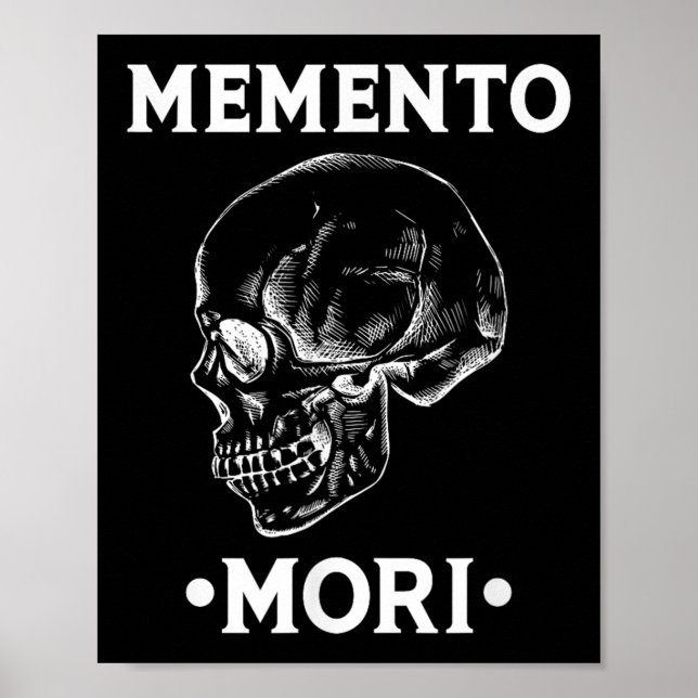 Memento Mori Skull Stoicism Philosophy Poster (Framsidan)