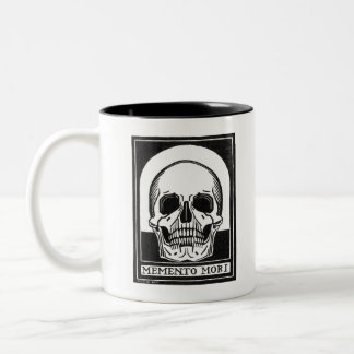 Memento Mori Skull Två-Tonad Mugg