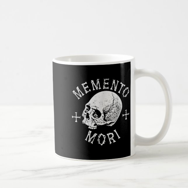Memento Mori Stoic kommer ihåg döden Skull Bones T Kaffemugg (Höger)