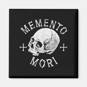 Memento Mori Stoic kommer ihåg döden Skull Bones T Magnet