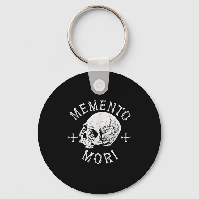 Memento Mori Stoic kommer ihåg döden Skull Bones T Nyckelring (Framsida)