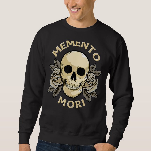Memento Mori Stoic Mortality Stoicism Philosophy Lång Ärmad Tröja (Framsida)