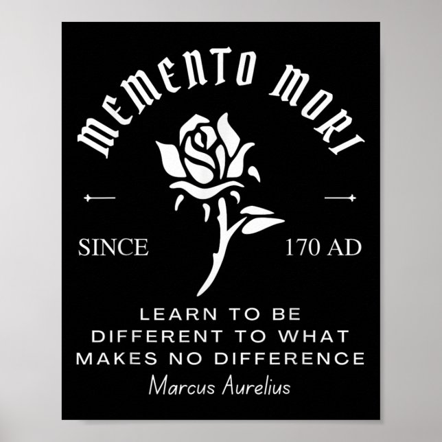 Memento Mori Stoicism Marcus Aurelius Stoic Philos Poster (Framsidan)
