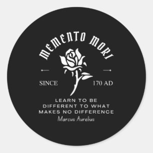 Memento Mori Stoicism Marcus Aurelius Stoic Philos Runt Klistermärke