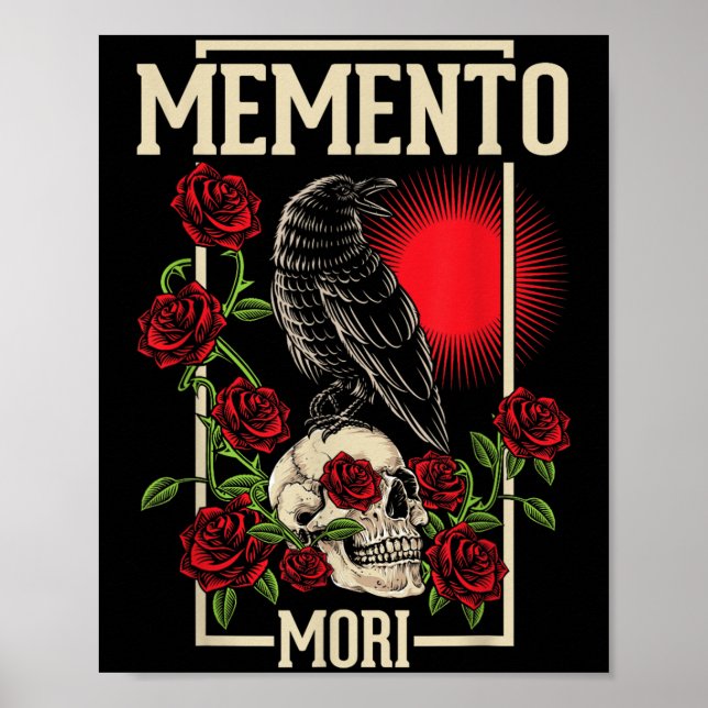 Memento Mori Stoicism Philosophy Stoic Philosopher Poster (Framsidan)