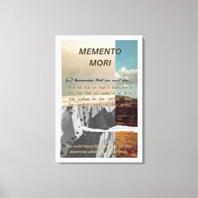 Memento Mori Sträckt Canvastryck (Framsida)