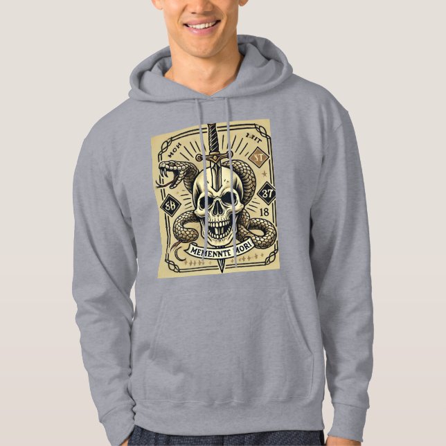 Memento Mori Tattoo Hoodie (Framsida)