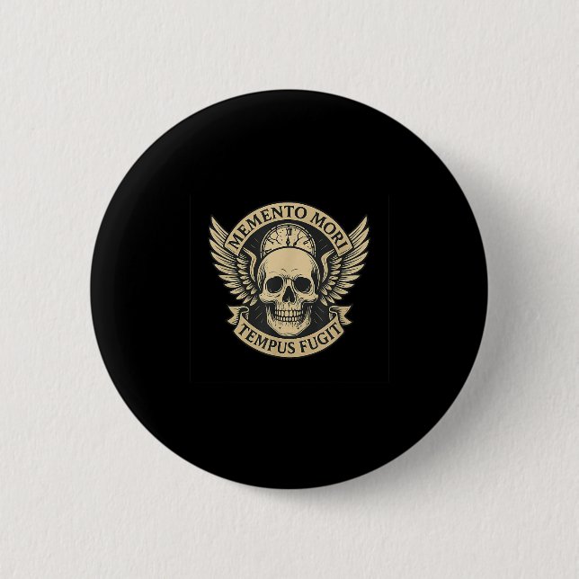 Memento Mori Tempus Fugit Latin Stoic Quote Knapp (Framsida)