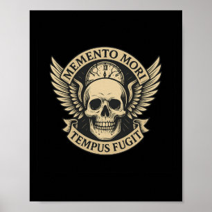 Memento Mori Tempus Fugit Latin Stoic Quote Long S Poster