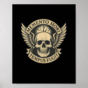 Memento Mori Tempus Fugit Latin Stoic Quote Tank T Poster
