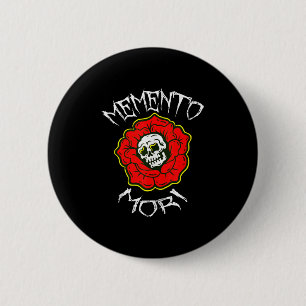 Memento Mori Traditional Tattoo Flower& Skull Knapp