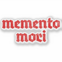 Memento Mori (vintage röd) Klistermärken