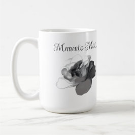 Memento Mori Vit Rosa Mörk Akademisk Estetik Kaffemugg