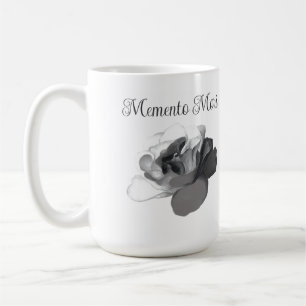 Memento Mori Vit Rosa Mörk Akademisk Estetik Kaffemugg