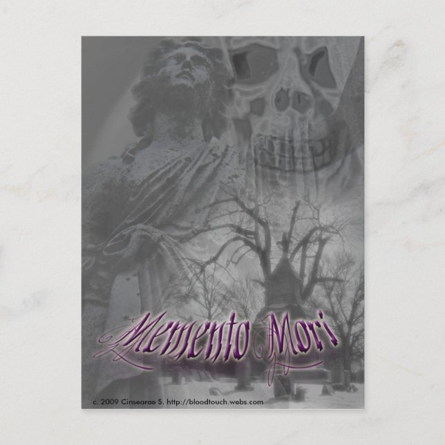 memento mori vycard 2 vykort (Framsida)