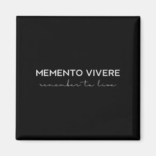 Memento Vivere kommer ihåg Live Philosophy Latin Q Magnet