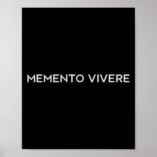 Memento Vivere kommer ihåg Live Philosophy Latin Q Poster