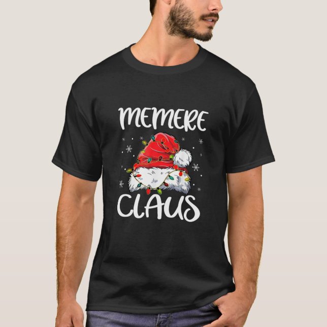 Memere Claus jul Pajama-familjen som matchar Julaf T Shirt (Framsida)