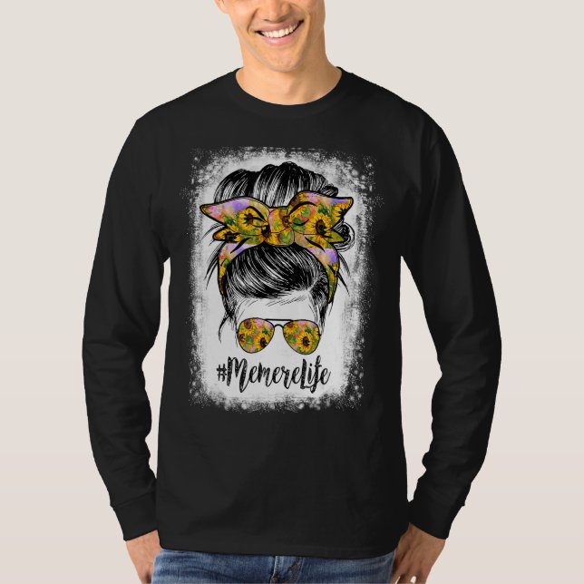 Memere Life Bleached Memere Life Solros Messy T Shirt (Framsida)