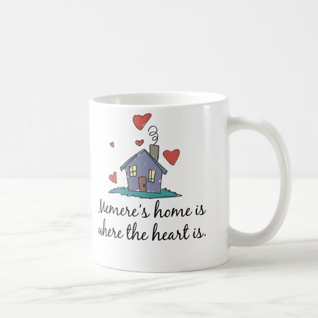 Memeres hem är var hjärtan är kaffemugg (Höger)