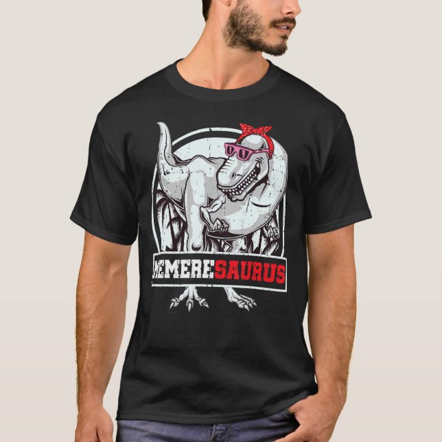 MemereSaurus Rex Dinosaur Memere Saurus-familjen T Shirt (Framsida)