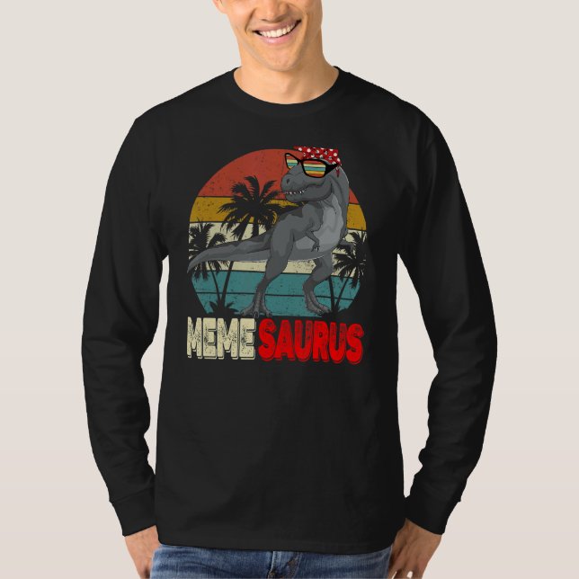 Memesaurus Rex Dinosaur Meme Saurus Mor Fami T Shirt (Framsida)
