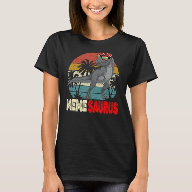 Memesaurus Rex Dinosaur Meme Saurus Mor Fami T Shirt (Framsida)