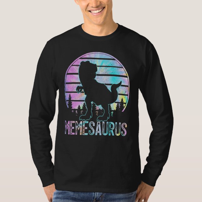 Memesaurus Rex Dinosaur Meme Saurus Tye Matchi T Shirt (Framsida)