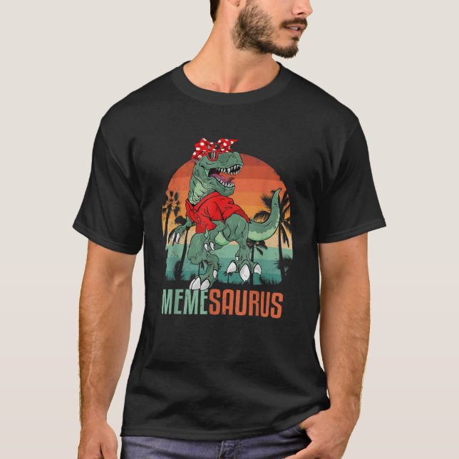 Memesaurus T Rex Meme Saurus Dinosaur Som Bär Solg Shirt (Framsida)