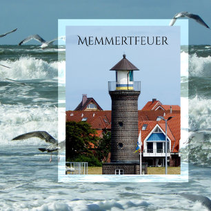 Memmertfeuer, fyr, juist, Öster Frisia Vykort