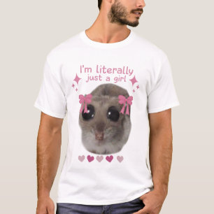 Memor Ledsen Hamster Jag är bokstavligen bara en f T Shirt