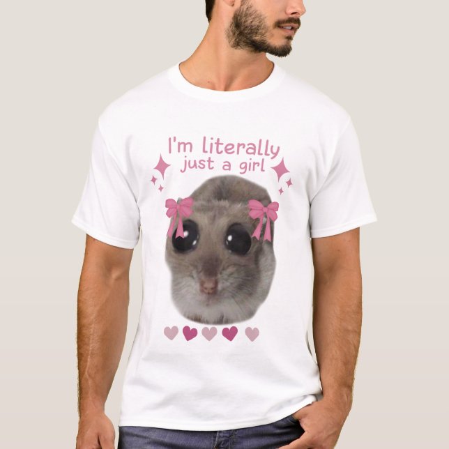 Memor Ledsen Hamster Jag är bokstavligen bara en f T Shirt (Framsida)