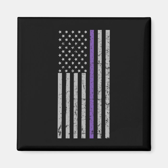 Memorandumet Problem Heimerheimer USA flagga Lila  Magnet (Framsidan)