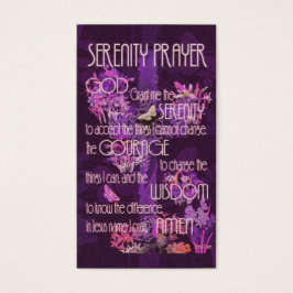 Memorandumkort | Serenity Prayer Lila Visitkort