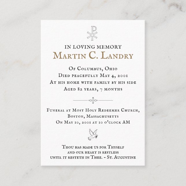 Memorandumkort Visitkort (Framsida)