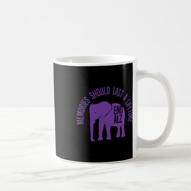 Memorandumproblem Lila Elephant och Text Heimerhe Kaffemugg (Höger)