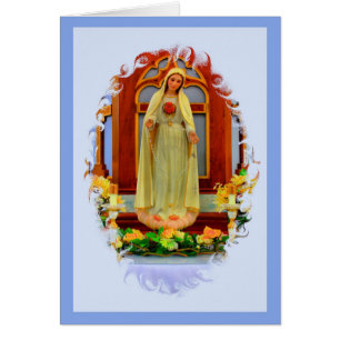 Memorare bönkort - Fatima avbildar Hälsningskort
