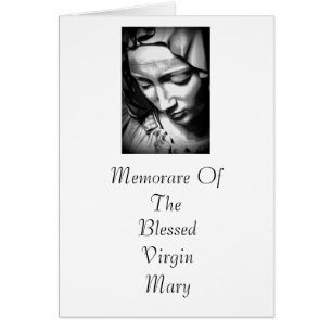 Memorare från den välsignade jungfrun Mary Hälsningskort