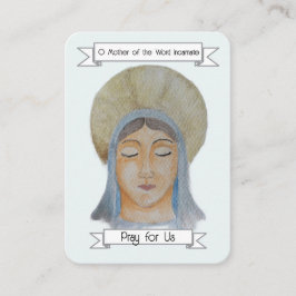 Memorare Prayer Card - vårt Dam Visitkort